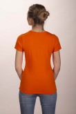 Футболка женская оранжевая (стрейч) 2 (миниатюра)